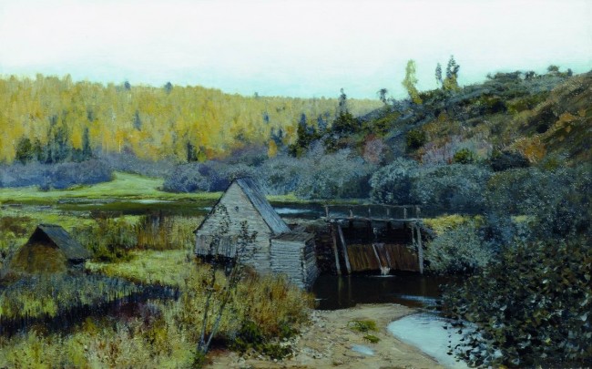 И. И. Левитан «Осень. Мельница. Плес» - описание картины