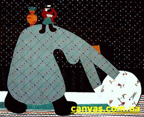 Сочинение по картине: Акимов - "Мужская мечта"