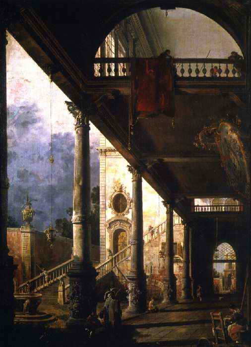 Сочинение по картине: Алексеев - "Внутренний вид двора с садом. Лоджия в Венеции"