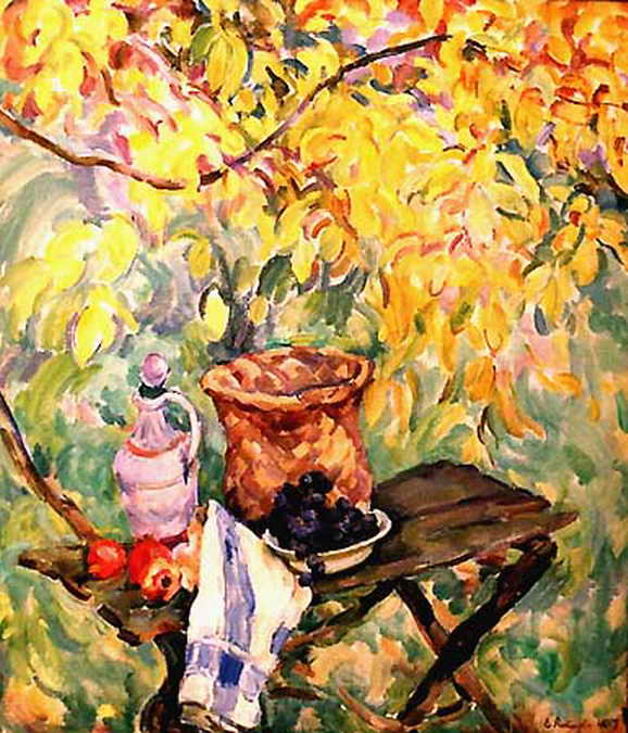 Сочинение по картине: Антипова - "Лукошко и виноград"