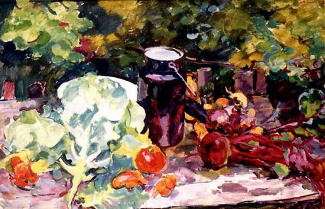 Сочинение по картине: Антипова - "Натюрморт с синим бидоном"