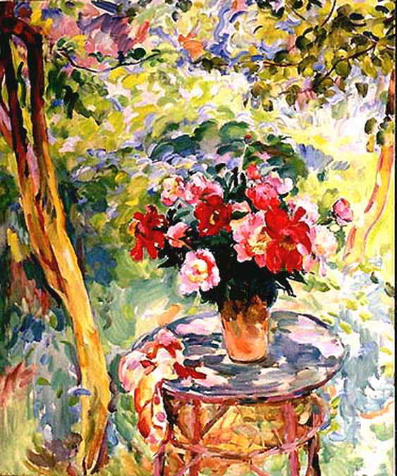 Сочинение по картине: Антипова - "Пионы в саду"