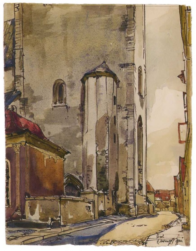 Сочинение по картине: Антонов - "Церковь Олая в Ревеле"