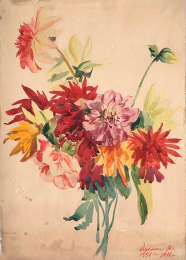 Сочинение по картине: Архангельский - "Георгины"