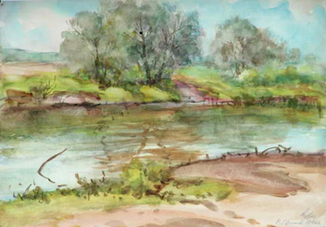 Сочинение по картине: Архангельский - "Река Протва"