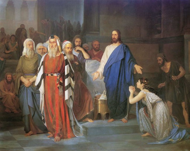 Сочинение по картине: Аскназий - "Блудница перед Христом"