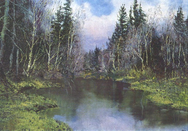 Сочинение по картине: Астальцев - "Лесное озеро"