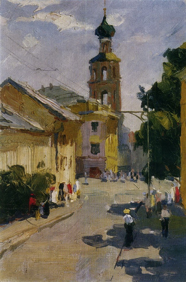 Сочинение по картине: Астальцев - "Москва. Улица Петровка"