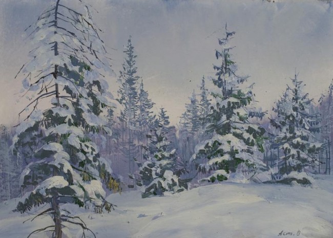 Сочинение по картине: Астальцев - "Зимний лес"