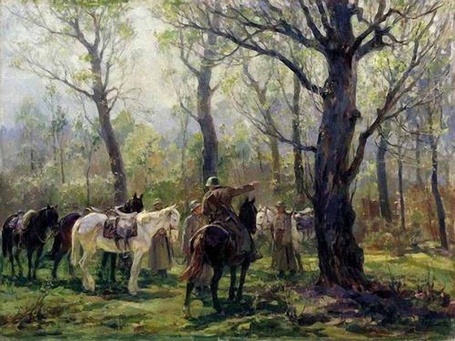 Сочинение по картине: Авилов - "Партизаны в белорусских лесах"