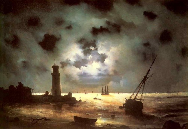 Сочинение по картине: Айвазовский - "Берег моря ночью"