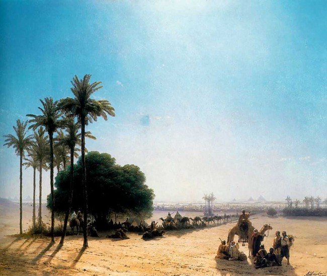 Сочинение по картине: Айвазовский - "Караван в оазисе. Египет"