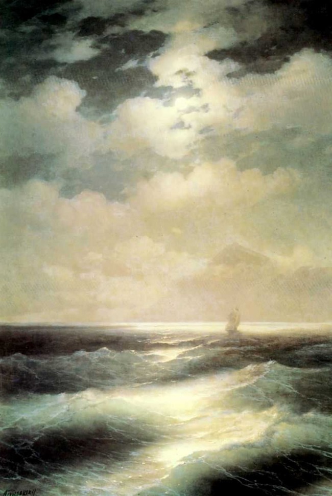 Сочинение по картине: Айвазовский - "Морской вид при луне"