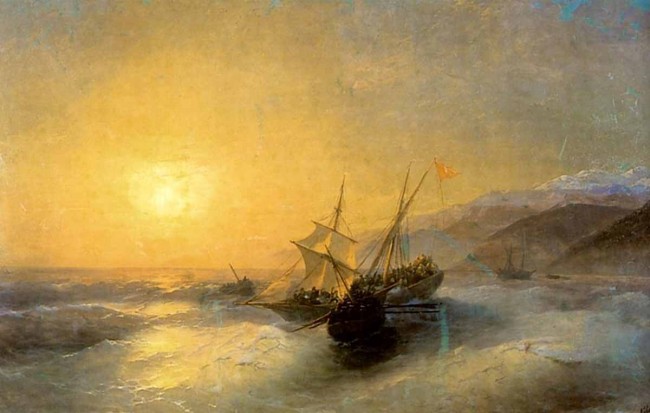 Сочинение по картине: Айвазовский - "Взятие русскими матросами турецкой кочермы и освобождение пленных кавказских женщин"