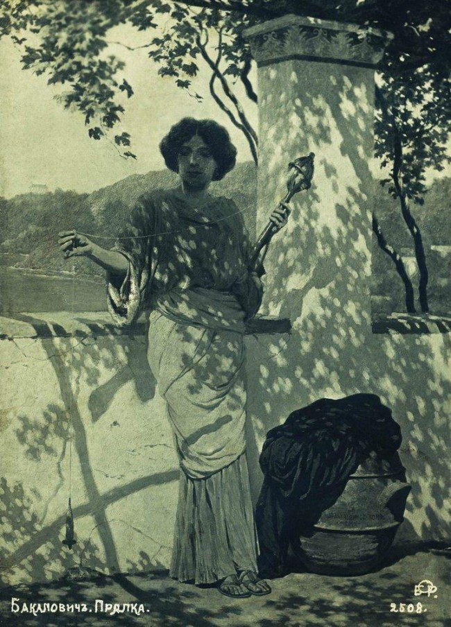 Сочинение по картине: Бакалович - "Прялка"