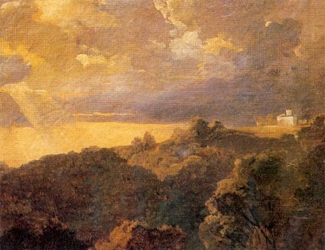 Сочинение по картине: Басин - "Вечерний пейзаж"