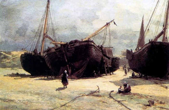 Сочинение по картине: Беггров - "Шевенинген. Починка рыбачьих судов"