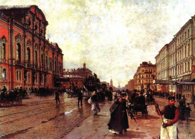 Сочинение по картине: Беггров - "Утром на Невском проспекте" Сочинение по картине: Беггров - "Утром на Невском проспекте"