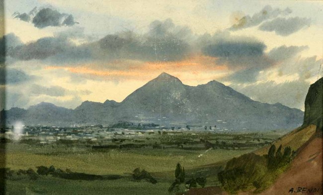 Сочинение по картине: Бенуа - "Закат над горами Монтекучио. Палермо"