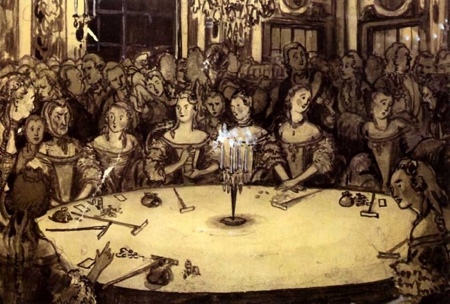 Сочинение по картине: Бенуа - "Игорный дом. Иллюстрация к «Пиковой даме» Пушкина"