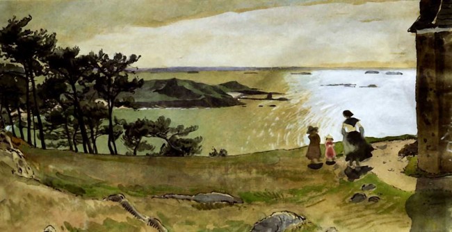 Сочинение по картине: Бенуа - "Озеро Примель. Бретань" Сочинение по картине: Бенуа - "Озеро Примель. Бретань"