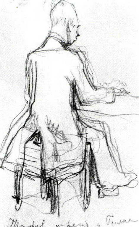 Сочинение по картине: Бенуа - "С.С.Прокофьев за роялем. Февраль 1917 г."