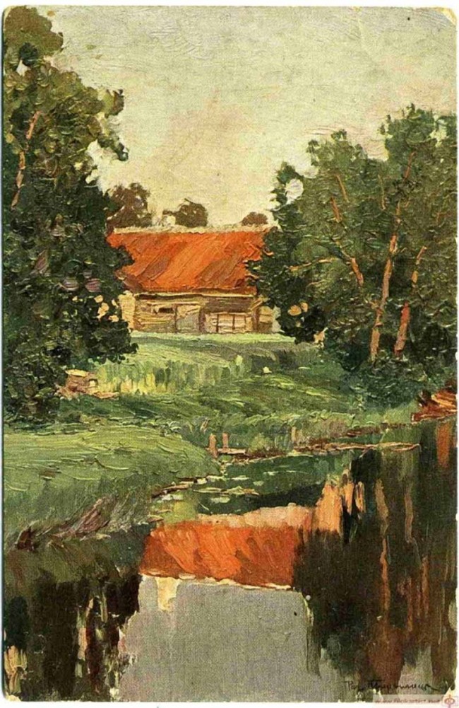 Сочинение по картине: Берггольц - "Уголок речки в Силламяге"