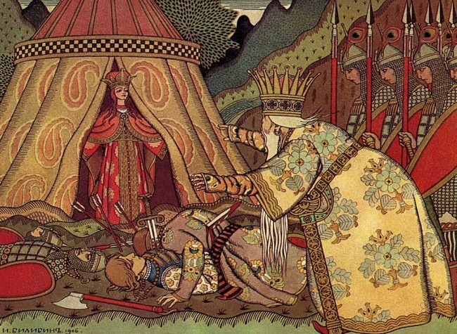 Сочинение по картине: Билибин - "Царь Дадон перед Шамаханской царицей" Сочинение по картине: Билибин - "Царь Дадон перед Шамаханской царицей"