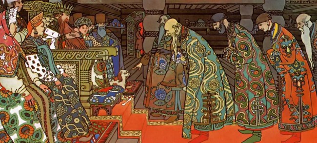 Сочинение по картине: Билибин - "Торговые гости у Салтана"