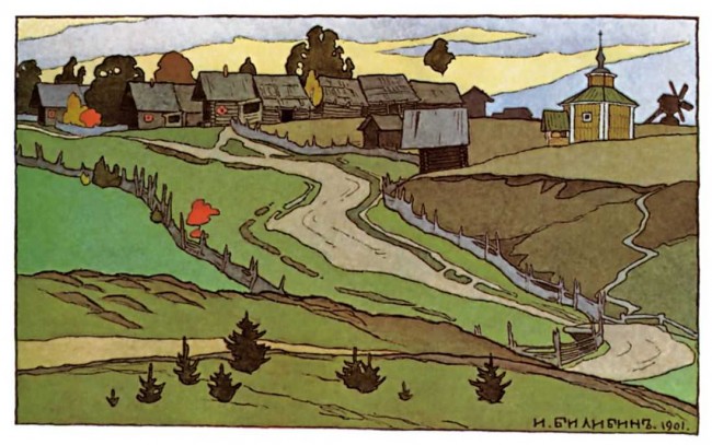 Сочинение по картине: Билибин - "Заставка к сказке «Сестрица Аленушка и братец Иванушка»"