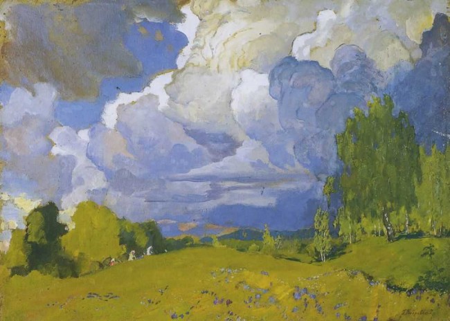 Сочинение по картине: Бобровский - "Пейзаж с грозовым облаком"