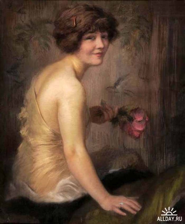 Сочинение по картине: Бодаревский - "Девушка с розой"