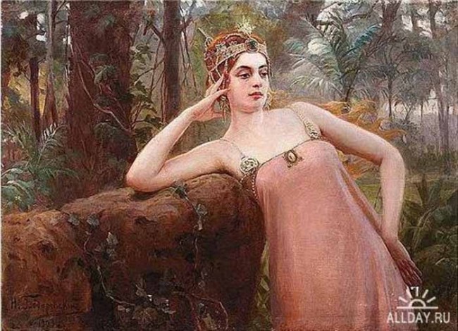 Сочинение по картине: Бодаревский - "Красавица-декадентка"