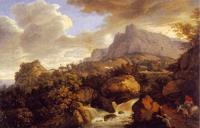 Сочинение по картине: Бодри - "Пейзаж с водопадом 1840"