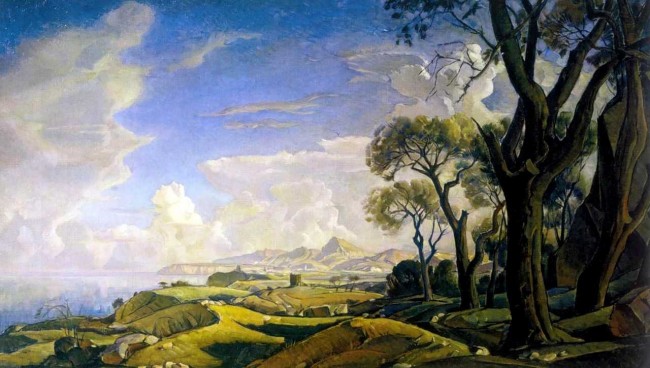 Сочинение по картине: Богаевский - "Пейзаж с деревьями"