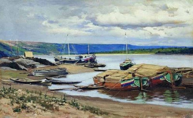 Сочинение по картине: Богатов - "Пристань на Волге"