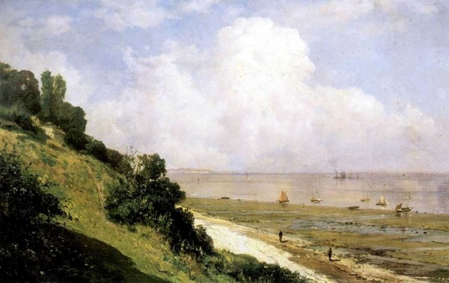 Сочинение по картине: Боголюбов - "Берег в Онфлере. Знойный день"