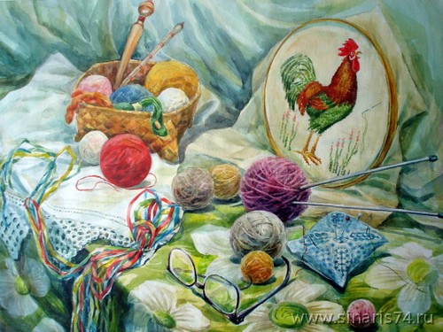 Сочинение по картине: Бокарева - "Рукоделие"