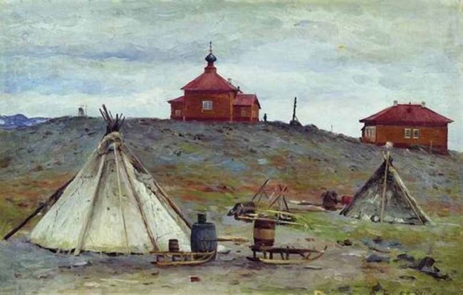 Сочинение по картине: Борисов - "Становище. Малые Карамкулы. Маточкин шар"