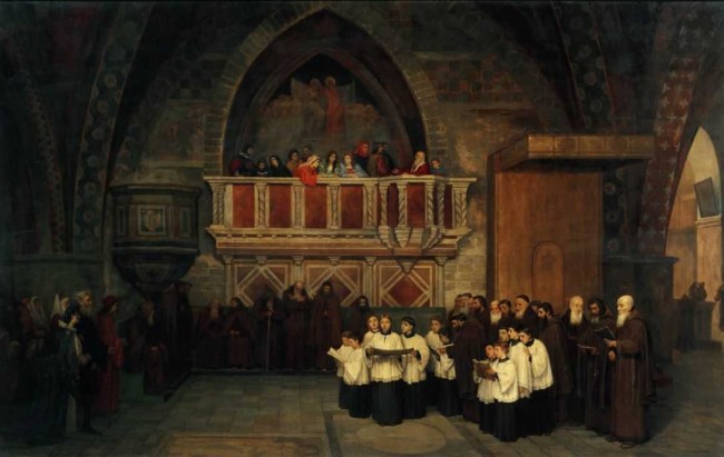 Сочинение по картине: Боткин - "Вечерня в церкви Св. Франциска в Ассизи"