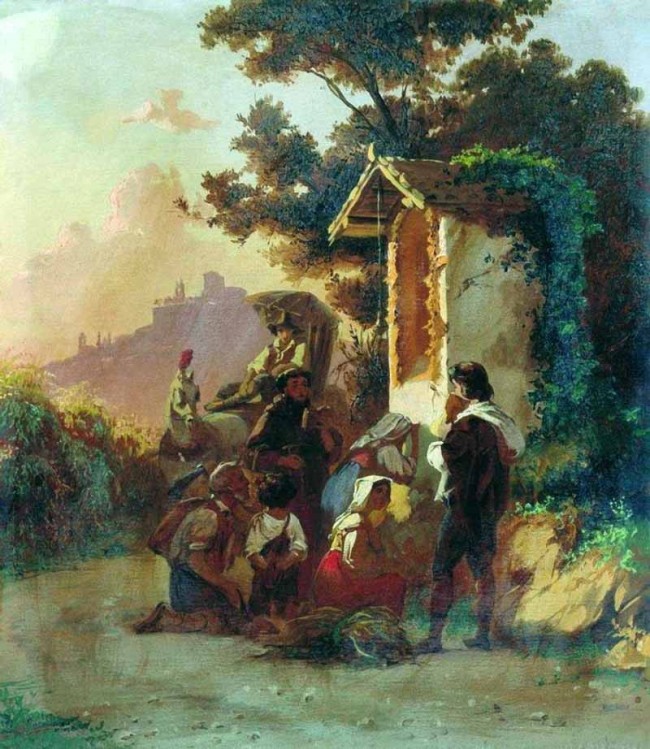 Сочинение по картине: Бронников - "Придорожная святыня"