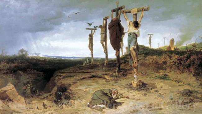 Сочинение по картине: Бронников - "Проклятое поле. Место казни в Древнем Риме. Распятые рабы"