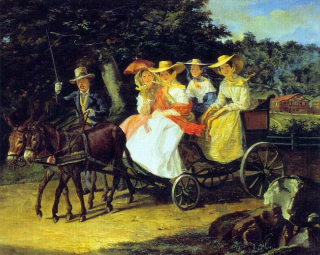 Сочинение по картине: Брюллов - "Прогулка в коляске"