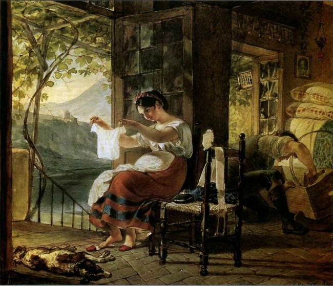 Сочинение по картине: Брюллов - "Итальянка, ожидающая ребенка"