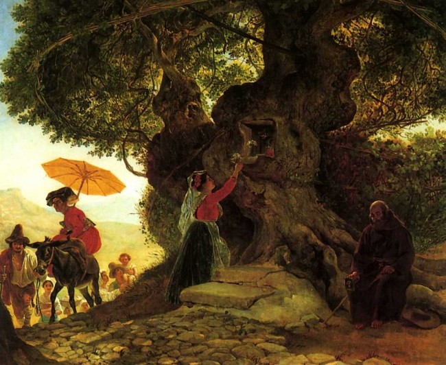 Сочинение по картине: Брюллов - "У Богородицкого дуба"