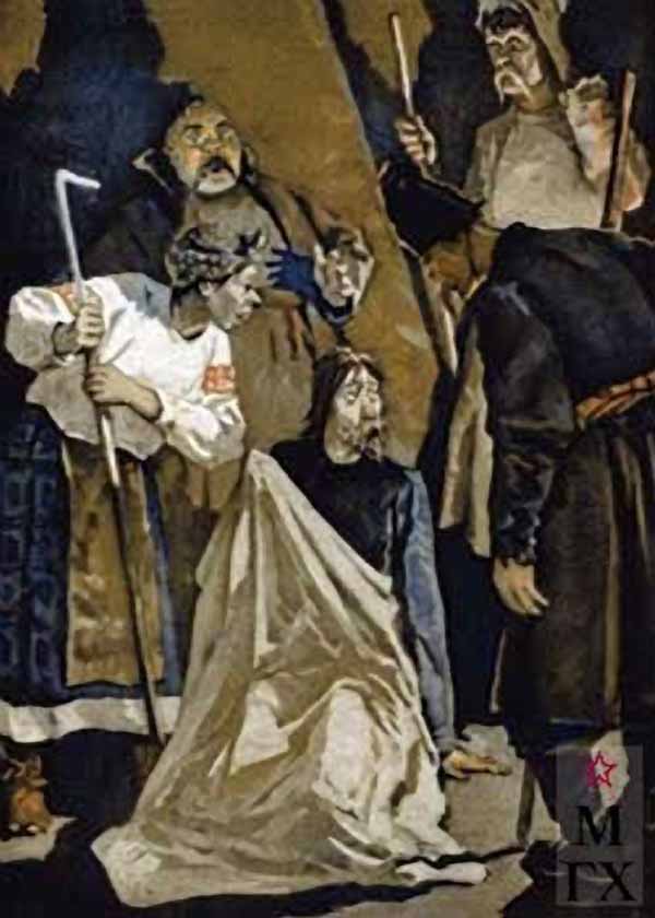 Сочинение по картине: Бубнов - "Иллюстрации к Н.В.Гоголю. Ночь перед Рождеством"