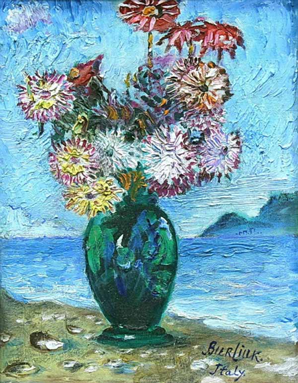 Сочинение по картине: Бурлюк - "Букет на фоне моря"