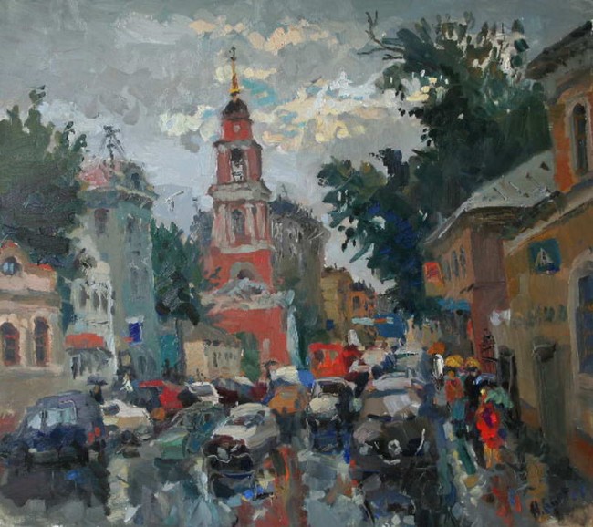 Сочинение по картине: Буртов - "Дождь на Б. Ордынке"