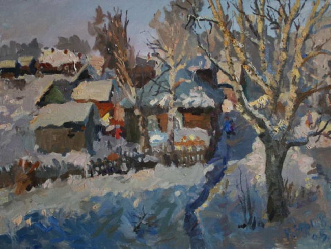 Сочинение по картине: Буртов - "Морозный солнечный день"