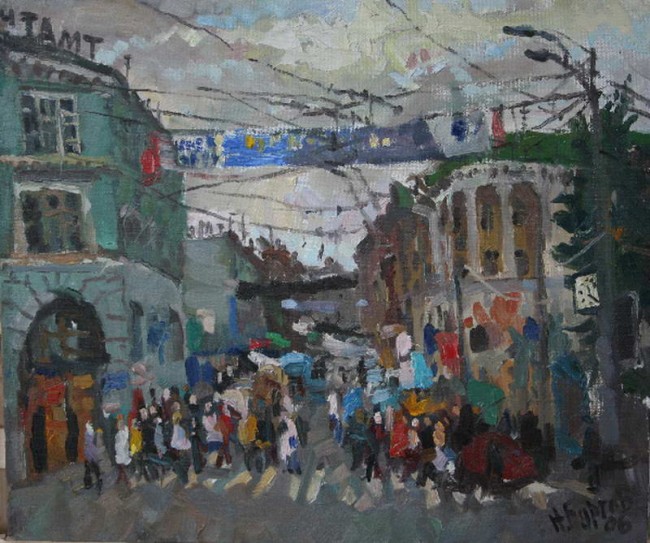 Сочинение по картине: Буртов - "Мясницкая улица"